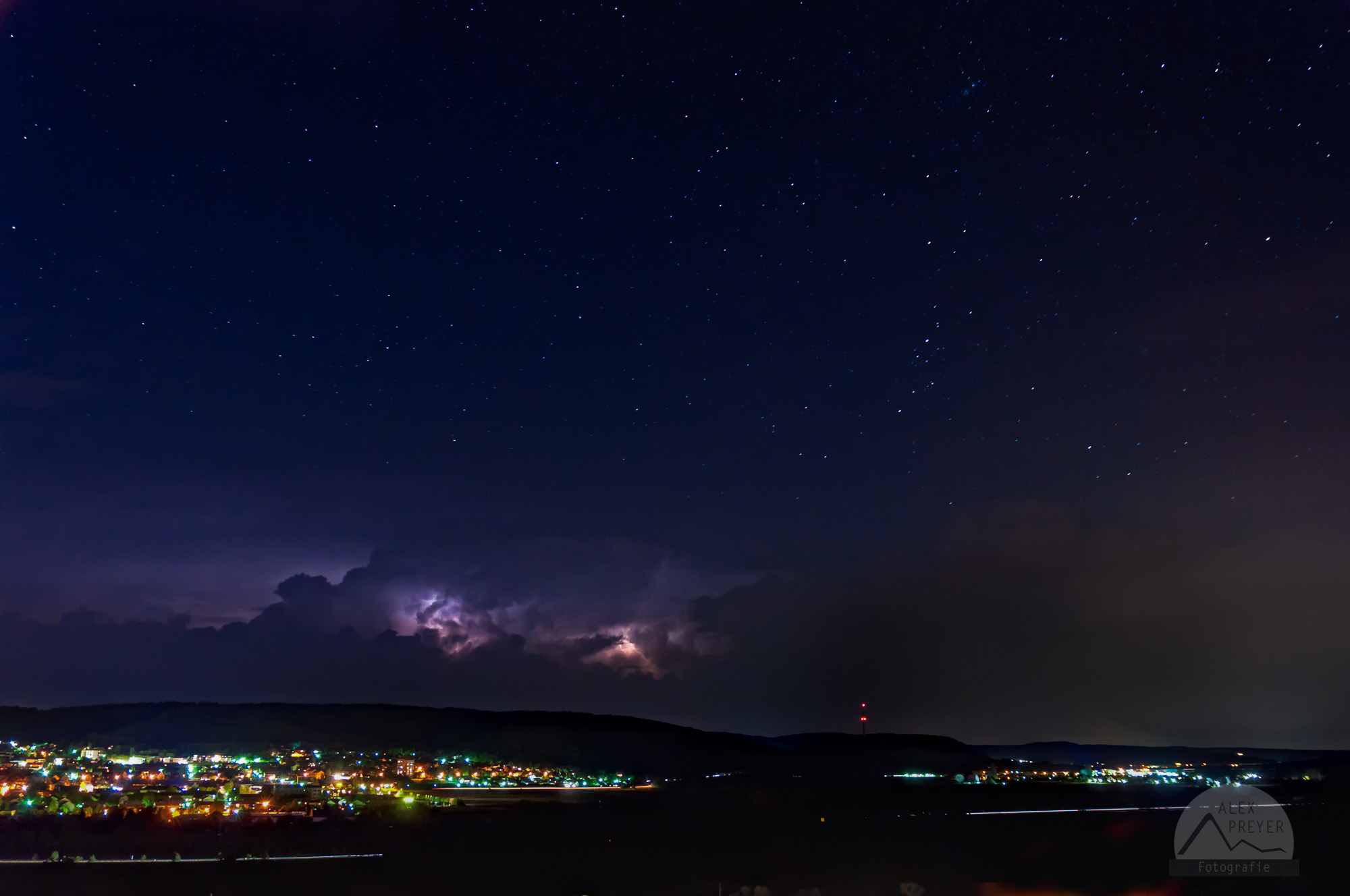 Gewitterzelle über der Rhön